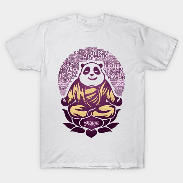 Live Love Yoga Panda Bear T-Shirt by WinterArtVN